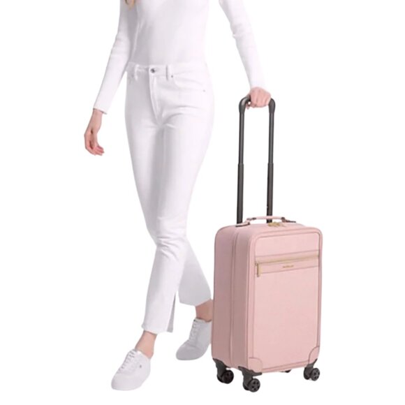 🆕NWOT Michael Kors Jet Set Rolling Travel Trolley Suitcase Light Powder Blush - Picture 1 of 10